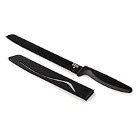 Kuhn Rikon 7-Inch Nonstick Colori Bread Knife , Black