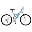 Pacific Highlander Girls' 24-Inch Dual-Suspension Mountain Bike