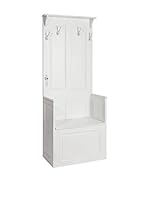 J-LINE Perchero De Pared Blanco