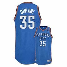 Kevin Durant Oklahoma City Thunder #35 2010 Revolution 30 Authentic Adidas NBA Basketball Jersey (Road Blue)