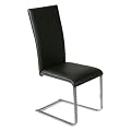 Links 30200850 Esszimmer-Stuhl "Dakota", schwarz / chrome