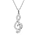 10k White or Yellow Gold Diamond Music Note Pendant (1/5 cttw, I-J Color, I3 Clarity), 18