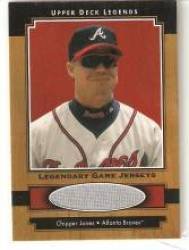 2001 Upper Deck Legends Legendary Game Jersey #J-CJ Chipper Jones - Atlanta Braves (Piece of Authentic Game Used Jersey) (Baseball Cards)