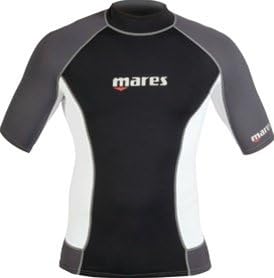 Mares Rash Guard Top - Mens Short Sleeve for Scuba , Snorkeling, and Water Sports