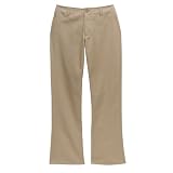Girls' Uniform Stretch Flat-Front Pants - Khaki