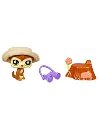 Littlest Pet Shop Assortment 'A' Series 2 Collectible Figure Meerkat with Tree Trunk (Special Edition Pet!)