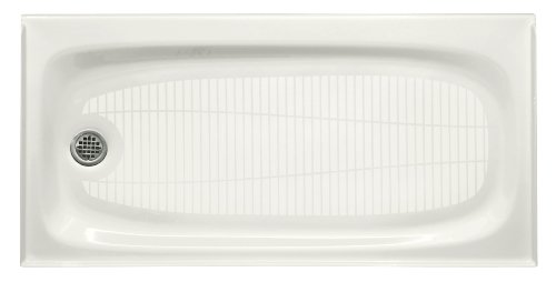 KOHLER K-9053-0 Salient Receptor with Left-Hand Drain, 60-Inch by 30-Inch, White