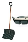Erapro P-4ME 18-Inch Poly Blade With Metal Edge Combo Snow Shovel With 36-Inch Stained Hardwood Shaft