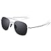 Mens Aviator Sunglasses Classic Military Pilot Navigator Army Polarized Sun Glasses Silver