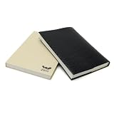 お手入れいらずのほぼ日手帳カズン用レザーブックカバー (クロコ型押しブラック)