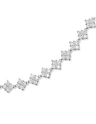 Sterling Silver 16 Inch Rhodium Plated CZ Necklace