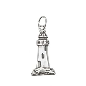 3d Lighthouse Dangle Bead Charm Sterling