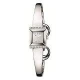 Gucci Women`s YA128504 G Frame Square Steel Bangle Diamond Case Watch