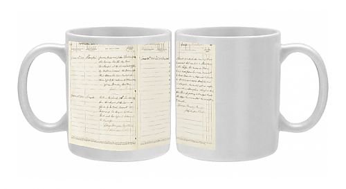 Photo Mugs of Cutty Sark official logbook (1870), log of occurrences from National Maritime Museum