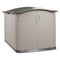 Rubbermaid Slide-Lid Storage Shed 3752, Grey Roof, 92-cubic ft