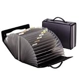 26-Pocket Expanding Poly Document Carrying Case, Navy