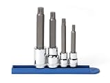 GearWrench 80572 4-Piece 3/8-Inch and 1/2-Inch Drive 12-Point Metric Bit Socket Set