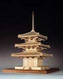 木製 1/50 法起寺 三重塔 三重