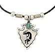 Kokopelli Earth Spirit Pendant Leather Necklace Native American