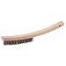Norton Hand Wire Scratch Brush with Long Handle, Stainless Steel 304, Straight Wire, 0.016" Wire Diameter, 14" Bristle Length, 1" Brush Face Length, 1" Brush Face Width (Box of 12)