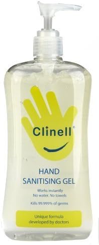 Clinell Alcohol Hand Sanitiser Gel 500ml Bottle with Pump, Pack of 12 by GAMA Healthcare