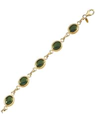 14K Yellow Gold Jade Bracelet -- LIFETIME WARRANTY