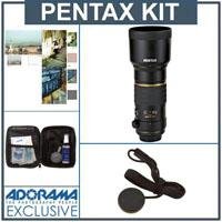 Pentax DA 300mm f/4.0 ED (IF) SDM Auto Focus Lens Kit,- U.S.A. with Tiffen 77mm Photo Essentials Filter Kit, Lens Cap Leash, Professional Lens Cleaning Kit,