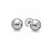 Small 3mm 10k White Gold Ball for Baby and Children Stud Earrings with Silicone covered Gold Pushbacks