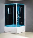 LUXExclusive Steam Shower Unit LUX-2708. 39'' x 39'' x 85'', Glass / Acrylic