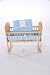 Baby Doll Bedding Solid with Flower Applique Cradle Bedding Set, Blue