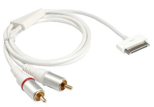 Ziotek ZT1900664HC1 2-Feet Ipod 30Pin To Rca Stereo Cable, White