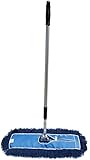 Nine Forty Industrial Strength Premium Nylon Dust Mop with Aluminum Quick Change Extension Handle and Frame - Hardwood Floor Broom (36" Wide X 5")