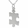 Sterling Silver Puzzle Piece Necklace