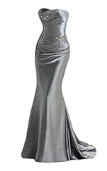 Satin Mermaid Lace Crystals Crystal Beaded Bridesmaid Dress/Prom Dress 