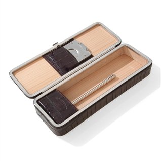 Leather Travel Humidor With F. Hammann