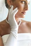 Full Above Elbow Matte Satin Wedding Gloves