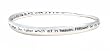 Bracelet - B161 - Bangle Style Inscribed with the Lord's Prayer ~ Our Father Who Art in Heaven Hallowed By Thy Name... ~ Silver Tone Metal