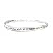 Bracelet - B161 - Bangle Style Inscribed with the Lord's Prayer ~ Our Father Which Art in Heaven Hallowed Be Thy Name... ~ Silver Tone Metal