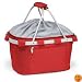 Picnic Time Metro Basket Collapsible, Insulated Basket w/ Aluminum Frame (Red)
