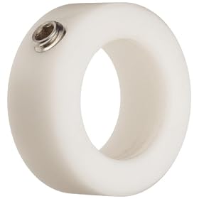 Climax Metal NC-100 Shaft Collar, Nylon, One Piece, Set Screw Style, 1" ID, 1-5/8" OD, 5/8" Wide, With 5/16-18 x 5/16 Set Screw