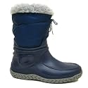 Navy Blue Winter Warm Comfort Wellies Wellington Snow Boots