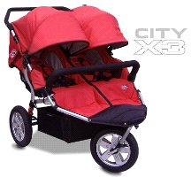 Tike Tech CityX3 ALPINE RED Double Twin Child Stroller