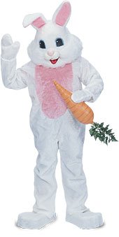 Rubies Co Premium Rabbit Mascot Costume White, White, One Size