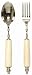 Decorative Salad Servers with White Bone Handles
