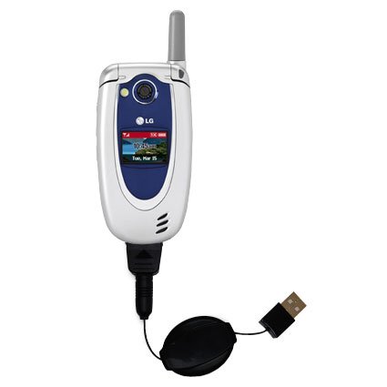 Retractable USB Cable for the LG VX5200 with Power Hot Sync and Charge capabilities - uses Gomadic TipExchange Technology