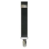 Black 1 Silver Clip-On Suspenders