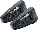 INTERPHONE F4 DUO PACK OF 2 UNIVERSAL MOTORCYCLE BLUETOOTH INTERCOM & BIKE TO BIKE COMMUNICATION SYSTEM FOR OPEN FLIP AND FULL FACE HELMETS