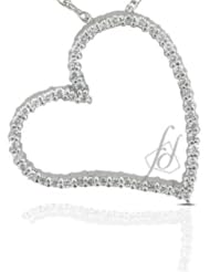 0.50 Ct Round Diamond Classic Heart Love Pendant 14k SI3