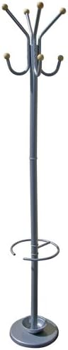 ORE Furniture International 72-Inch Coat Rack with Umbrella Holder, Silver