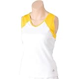 balle de Match Racer-Yip Women's Tennis Tank Top - White/Yellow - W06305-WG